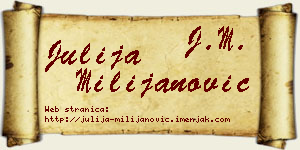Julija Milijanović vizit kartica